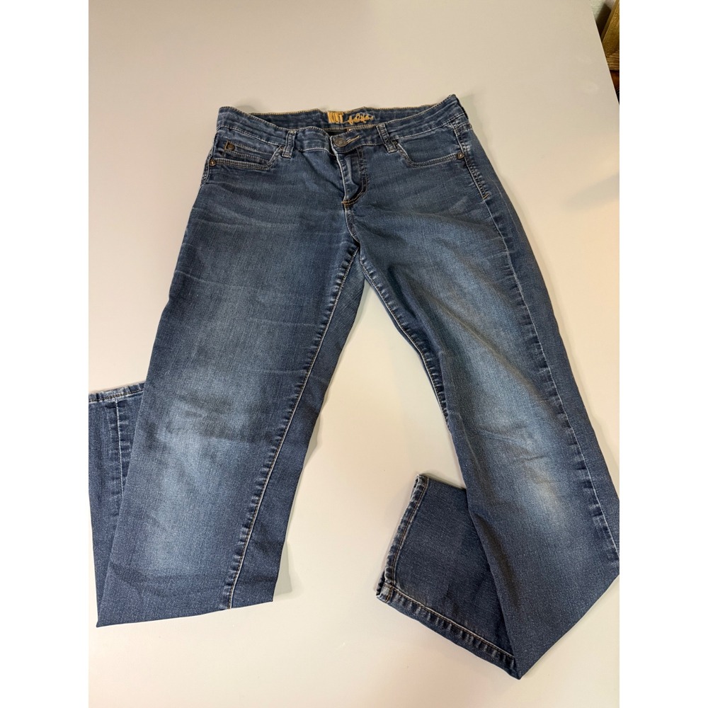 KUT from the Kloth Womens Size 6 Dark Wash Straight Leg Jeans KP488MM3R